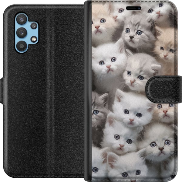 Yhteensopiva Lompakkokotelo Samsung Galaxy A32 5G Kissat