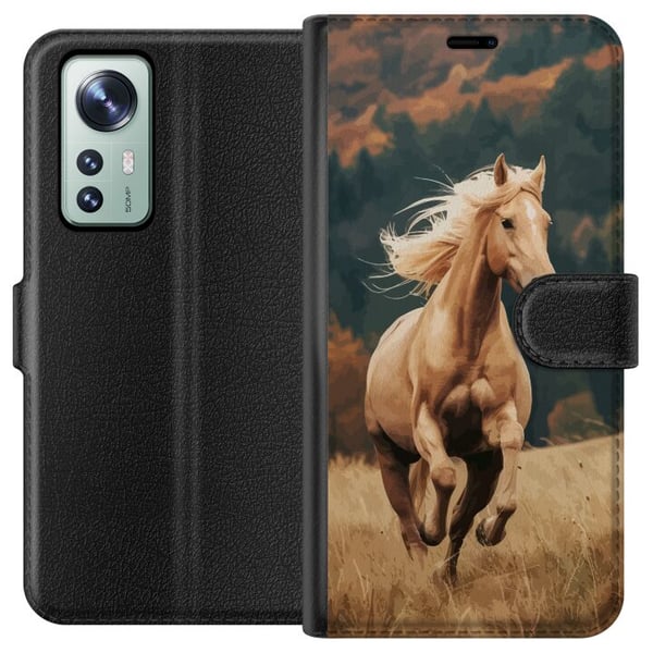 Yhteensopiva Lompakkokotelo Xiaomi 12 Juokseva Hevonen