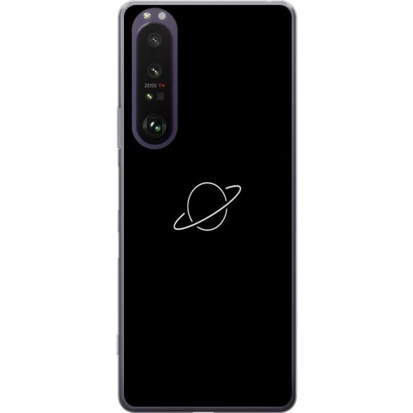 Kompatibel Mobilcover til Sony Xperia 1 III Saturnus-planetdesign med rumtema og stjernelys, stilrent motiv, der leder tankerne hen på universets mys