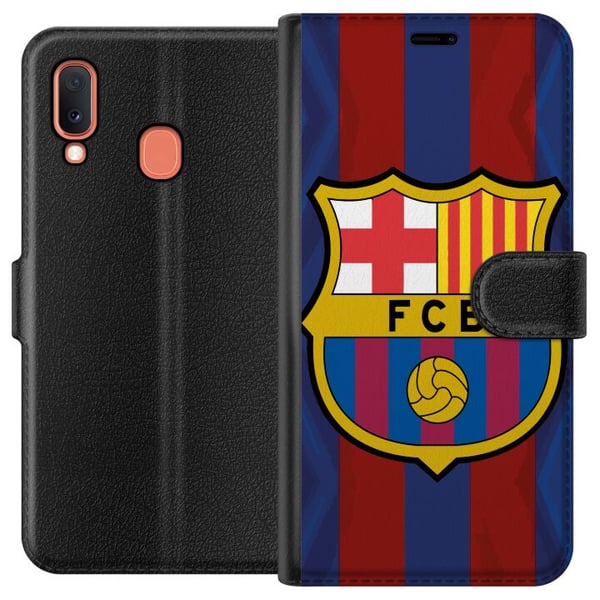 Kompatibelt Plånboksfodral till Samsung Galaxy A20e FCB Barcelona Kompatibelt Plånboksfodral till Samsung Galaxy A20e FCB Barcelona