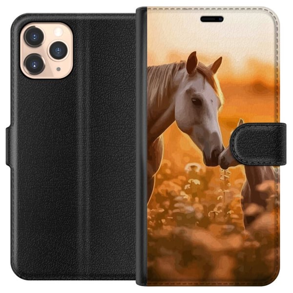 Kompatibelt Plånboksfodral till Apple iPhone 11 Pro Hästar