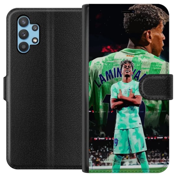 Kompatibelt Plånboksfodral till Samsung Galaxy A32 5G Barcelona Yamal matchtröja fotboll junior