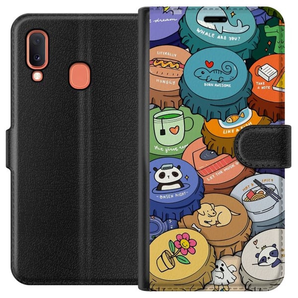 Yhteensopiva Lompakkokotelo Samsung Galaxy A20e Kawaii söpöt anime- ja mangahahmot lelu