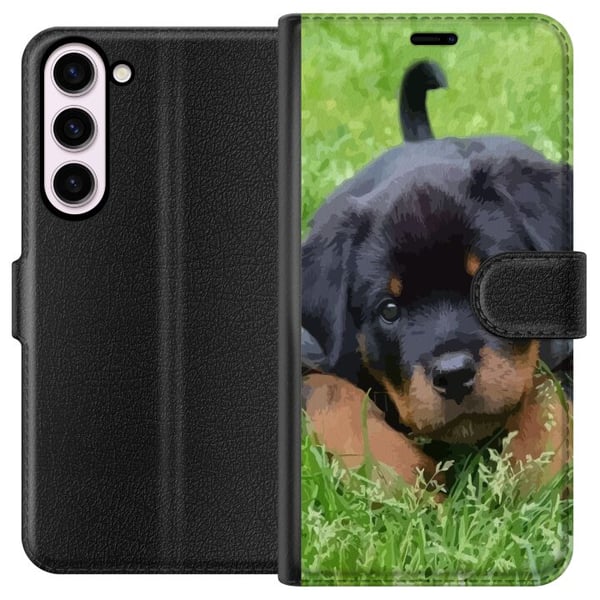 Kompatibel Tegnebogsetui til Samsung Galaxy S23+ Rottweilerhvalp med store øjne, bløde farver og tydelige detaljer, naturinspireret og charmerende hu Kompatibel Tegnebogsetui til Samsung Galaxy S23+ Rottweilerhvalp med store øjne, bløde farver og tydelige detaljer, naturinspireret og charmerende hu