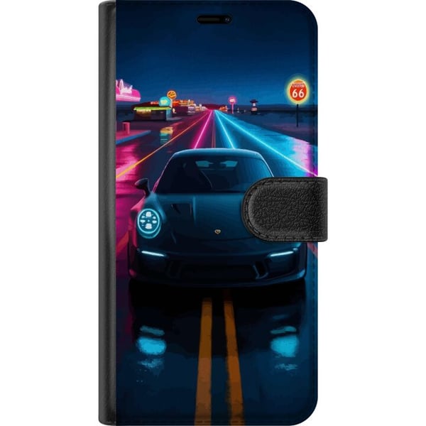 Kompatibelt Lommeboketui til Apple iPhone 13 mini Neon Sportsbil Racing Drift Rask