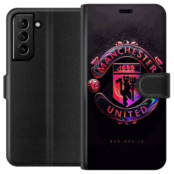 Kompatibelt Lommeboketui til Samsung Galaxy S21+ 5G Manchester United Kompatibelt Lommeboketui til Samsung Galaxy S21+ 5G Manchester United