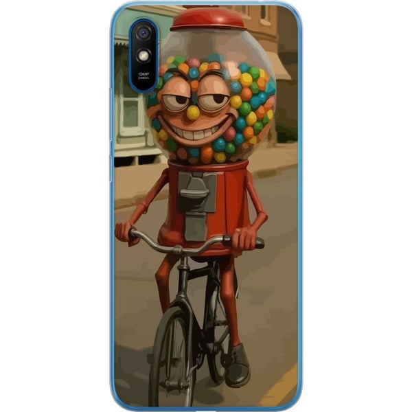Kompatibel Mobilcover til Xiaomi Redmi 9A Italiensk Brainrot-illustration – Sjov slikautomat cykler i retrodesign