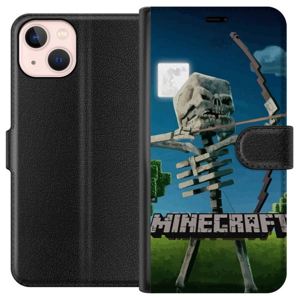 Kompatibelt Lommeboketui til Apple iPhone 13 mini A Minecraft Movie Kompatibelt Lommeboketui til Apple iPhone 13 mini A Minecraft Movie