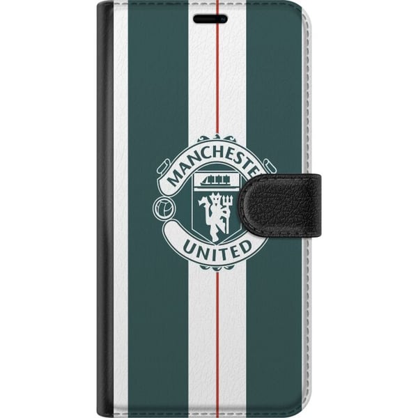Kompatibelt Lommeboketui til Samsung Galaxy S10 Lite Manchester United logo våpenskjold fotball klubb Premier League Red Devils plakat retro hvit grø