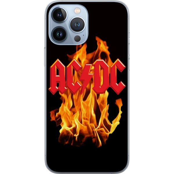 Kompatibel Mobilcover til Apple iPhone 13 Pro Max ACDC Flames Rockmusikband Guitar