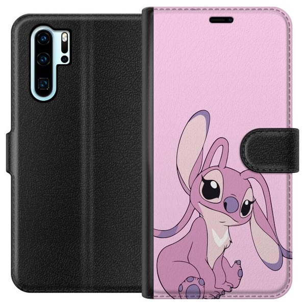 Yhteensopiva Lompakkokotelo Huawei P30 Pro Stitch vaaleanpunainen