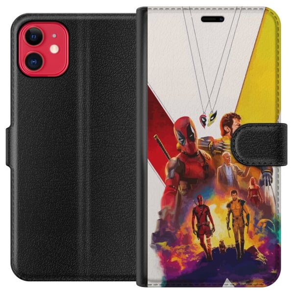Kompatibel Tegnebogsetui til Apple iPhone 11 Wolverine Deadpool Kompatibel Tegnebogsetui til Apple iPhone 11 Wolverine Deadpool