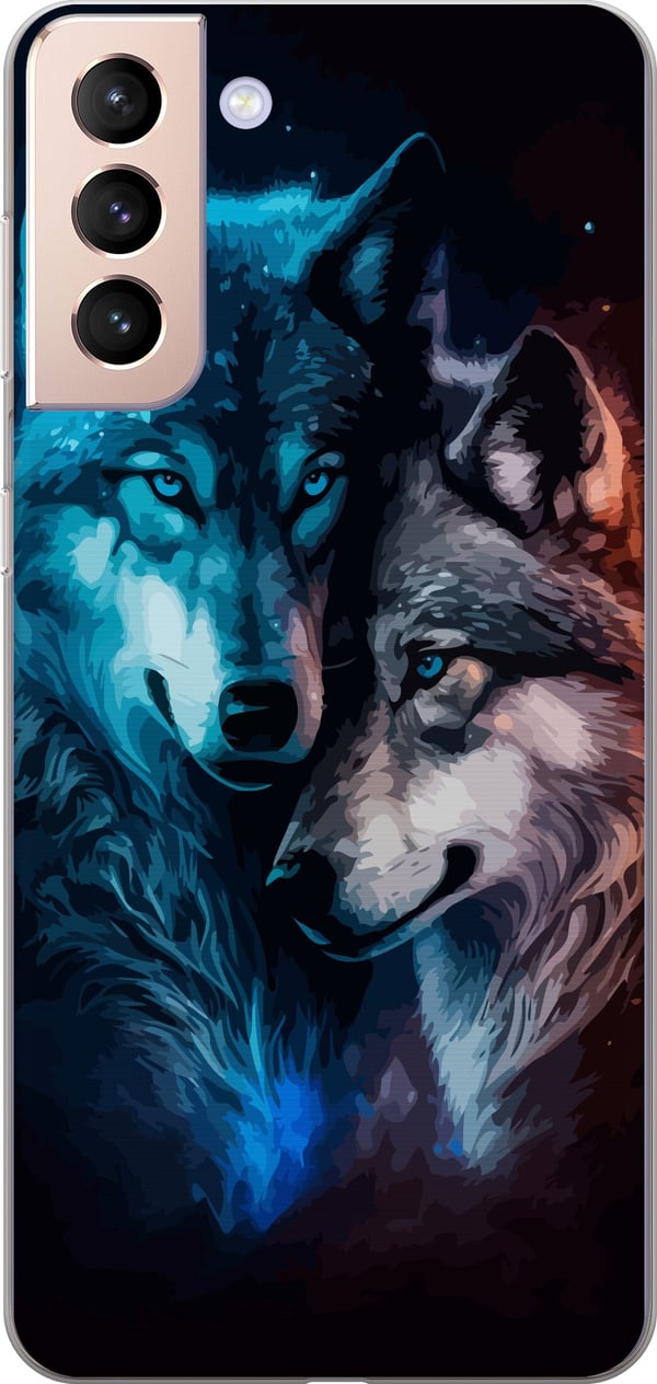 Kompatibelt Mobilskal till Samsung Galaxy S21 Vargar i natten