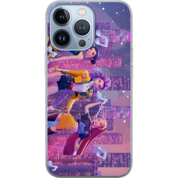 Kompatibelt Mobilskal till Apple iPhone 13 Pro Futuristisk K-Pop Demon Hunters girl group i neonstad med popkultur och mörk fantasykänsla