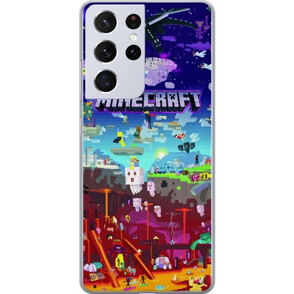 Kompatibel Mobilcover til Samsung Galaxy S21 Ultra 5G Minecraft