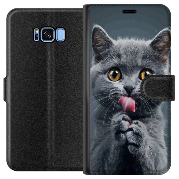 Kompatibelt Plånboksfodral till Samsung Galaxy S8 Katt Kompatibelt Plånboksfodral till Samsung Galaxy S8 Katt