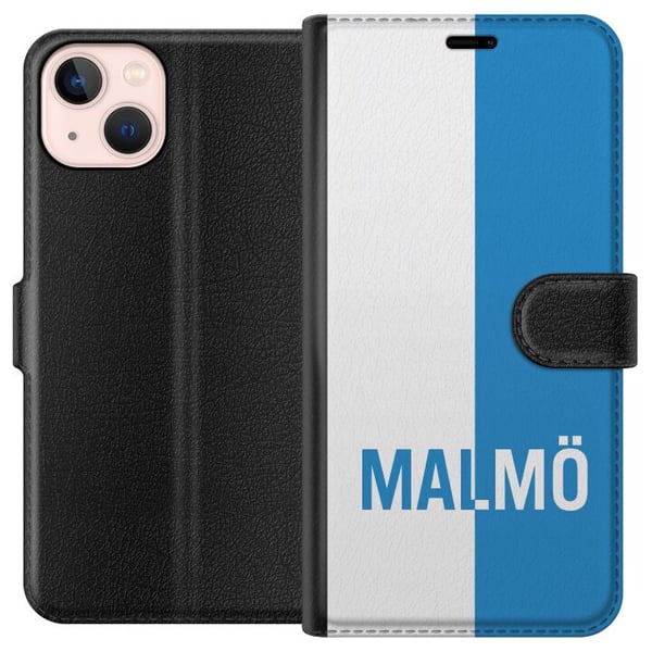 Kompatibelt Plånboksfodral till Apple iPhone 13 mini Malmö – fotboll Kompatibelt Plånboksfodral till Apple iPhone 13 mini Malmö – fotboll