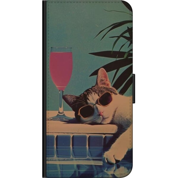 Kompatibelt Lommeboketui til Samsung Galaxy A03s Katt ferie