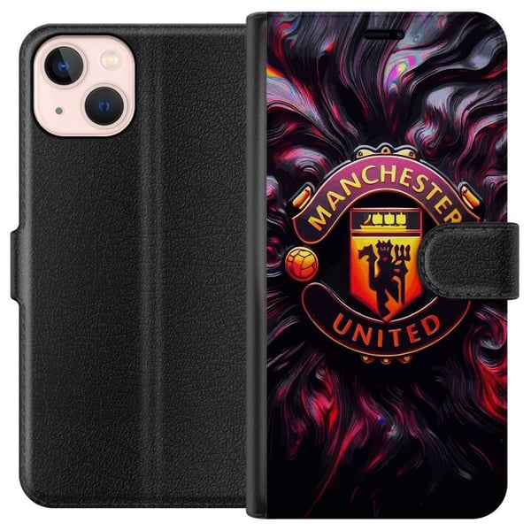 Kompatibelt Lommeboketui til Apple iPhone 13 mini Manchester United Kompatibelt Lommeboketui til Apple iPhone 13 mini Manchester United