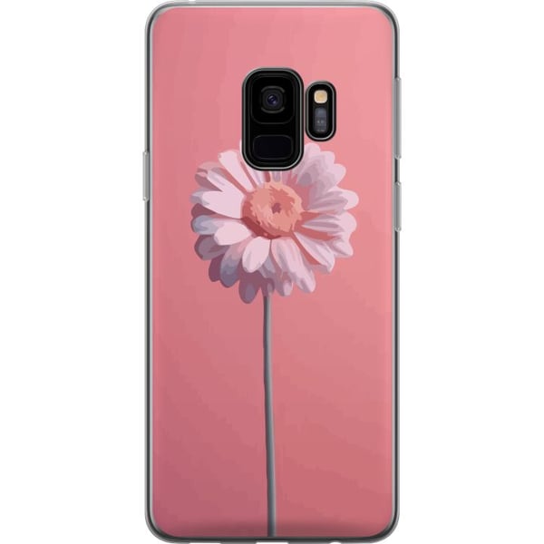 Kompatibelt Mobilskal till Samsung Galaxy S9 Enkel rosa blomma på ljus bakgrund elegant minimalistisk design perfekt för stilren look Kompatibelt Mobilskal till Samsung Galaxy S9 Enkel rosa blomma på ljus bakgrund elegant minimalistisk design perfekt för stilren look