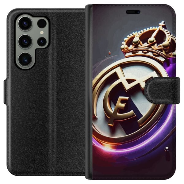 Kompatibel Tegnebogsetui til Samsung Galaxy S23 Ultra Real Madrid CF Kompatibel Tegnebogsetui til Samsung Galaxy S23 Ultra Real Madrid CF