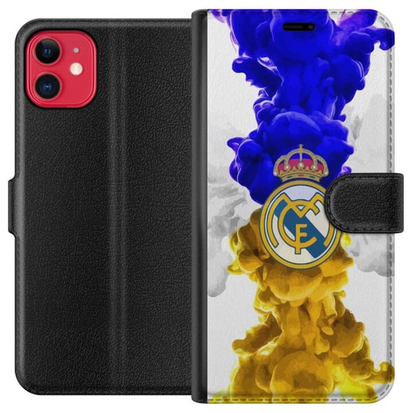 Kompatibelt Plånboksfodral till Apple iPhone 11 Real Madrid Färger Kompatibelt Plånboksfodral till Apple iPhone 11 Real Madrid Färger