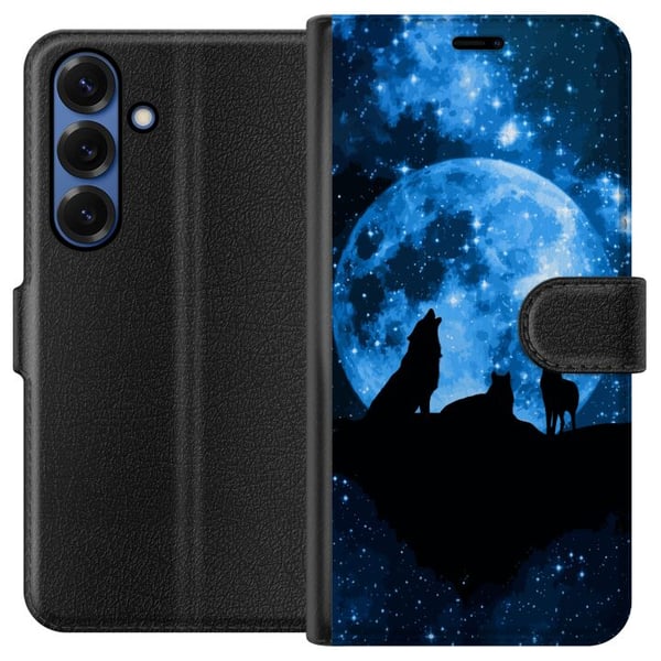 Kompatibel Tegnebogsetui til Samsung Galaxy S25+ Ulve Kompatibel Tegnebogsetui til Samsung Galaxy S25+ Ulve