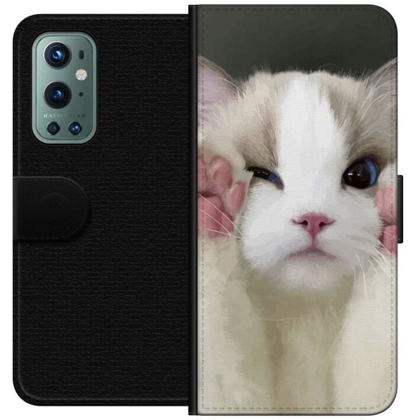 Kompatibelt Lommeboketui til OnePlus 9 Pro Katt