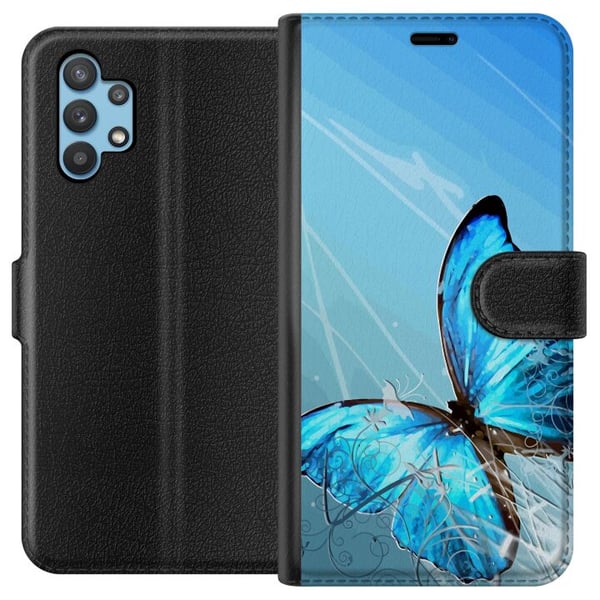Kompatibelt Plånboksfodral till Samsung Galaxy A32 5G Fjäril Kompatibelt Plånboksfodral till Samsung Galaxy A32 5G Fjäril