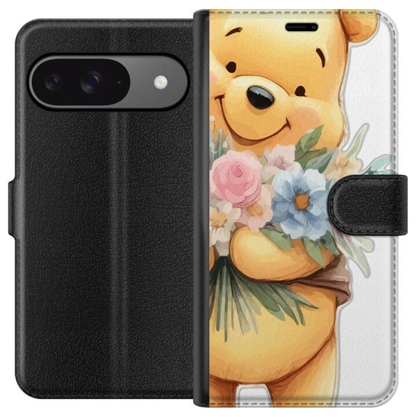 Kompatibelt Lommeboketui til Google Pixel 9 Pro Nalle Puh med blomster - klassisk barnefavoritt i en blomstrende vår miljø Kompatibelt Lommeboketui til Google Pixel 9 Pro Nalle Puh med blomster - klassisk barnefavoritt i en blomstrende vår miljø