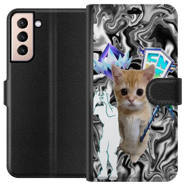 Kompatibelt Lommeboketui til Samsung Galaxy S21 Katt
