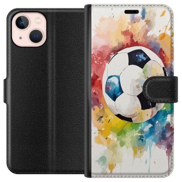 Kompatibelt Plånboksfodral till Apple iPhone 13 Fotboll