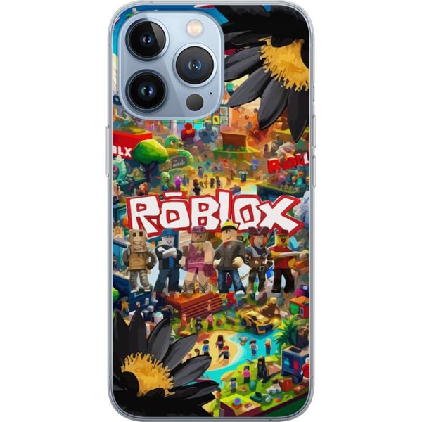 Kompatibelt Mobildeksel til Apple iPhone 13 Pro Roblox-spillverden med populære karakterer, fargerike miljøer og eventyr – perfekt for barn og unge s