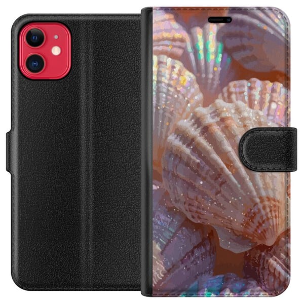 Kompatibel Tegnebogsetui til Apple iPhone 11 Muslingeskal glitrende design i pastel og skinnende nuancer inspireret af hav strand og sommerens smukke Kompatibel Tegnebogsetui til Apple iPhone 11 Muslingeskal glitrende design i pastel og skinnende nuancer inspireret af hav strand og sommerens smukke