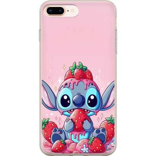 Yhteensopiva Puhelinkuori Apple iPhone 8 Plus Stitch Strawberry Love – söpö aihe, jossa on sininen hahmo ja mansikoita vaaleanpunaisessa pastelliteem Yhteensopiva Puhelinkuori Apple iPhone 8 Plus Stitch Strawberry Love – söpö aihe, jossa on sininen hahmo ja mansikoita vaaleanpunaisessa pastelliteem