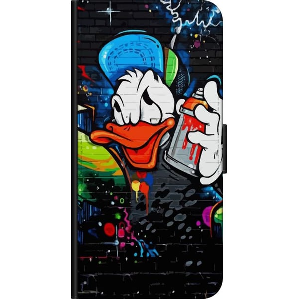 Kompatibel Tegnebogsetui til OnePlus 9 Pro Kalle Anka Graffiti Disney Design Roligt Barn Motiv
