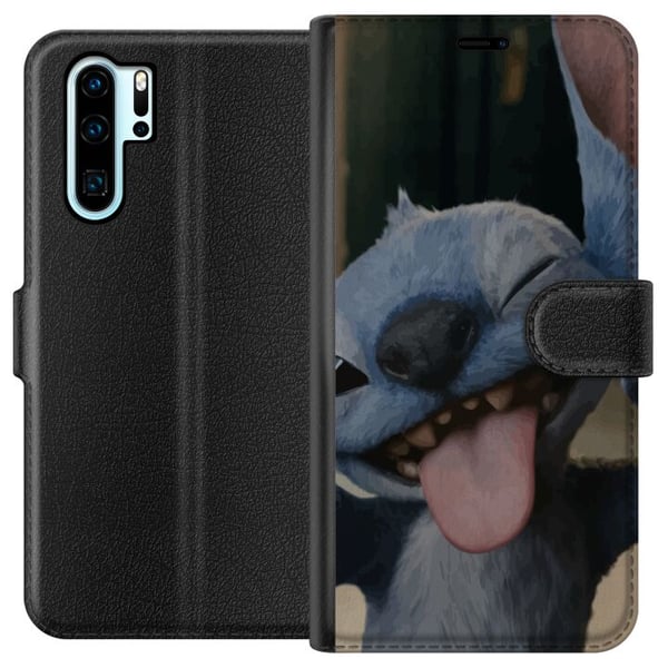 Yhteensopiva Lompakkokotelo Huawei P30 Pro Stitch Söpö Alien - Sininen Suosikki Ulkoavaruudesta