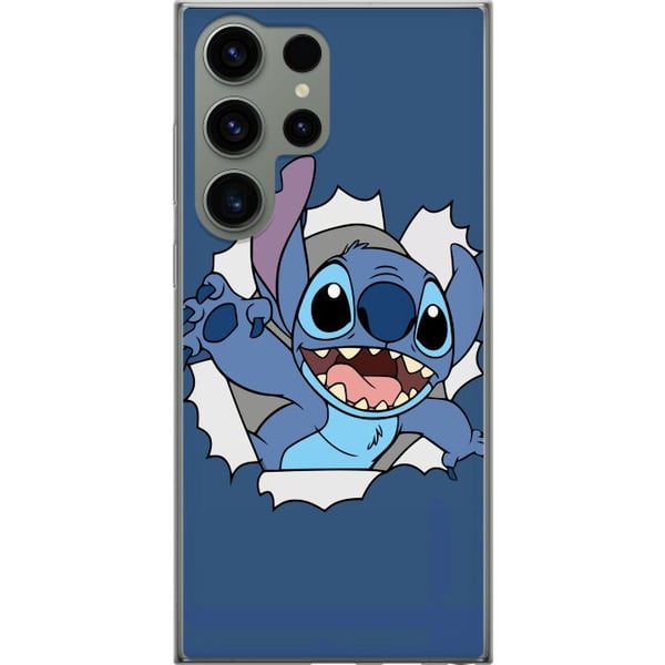 Kompatibel Mobilcover til Samsung Galaxy S23 Ultra Disney Stitch Lilo og Stitch blå figur sød alien kawaii tegneseriefigur sjov plakat retro design