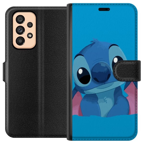 Kompatibel Tegnebogsetui til Samsung Galaxy A53 5G Stitch Blå