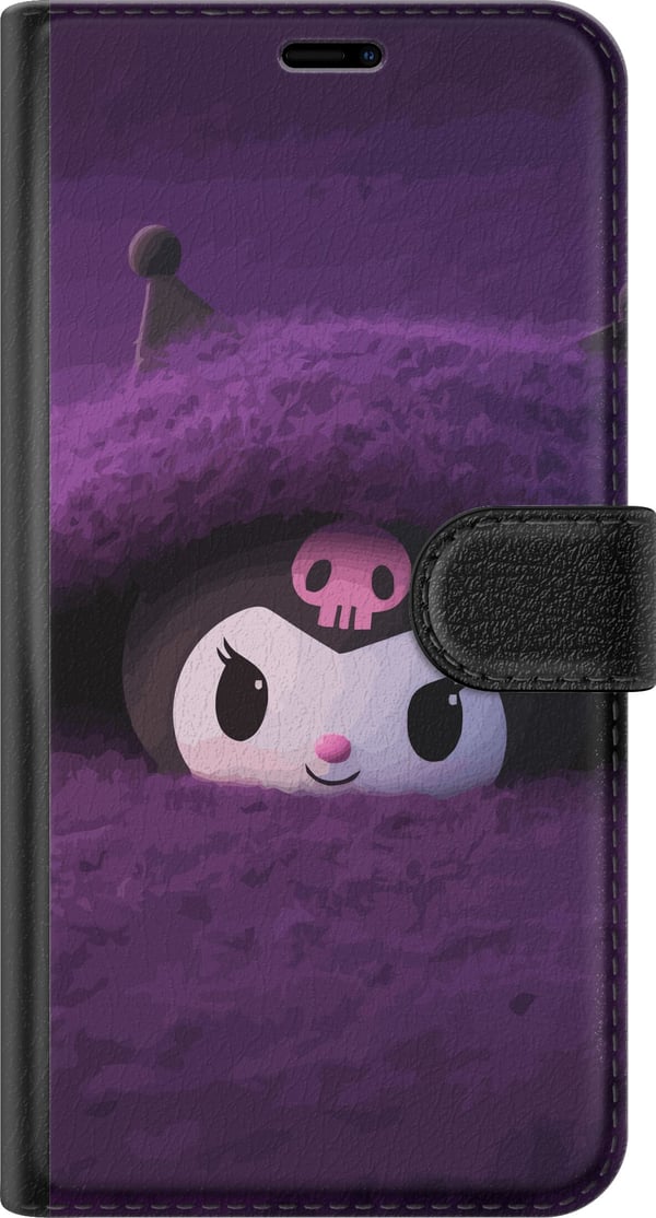 Kompatibelt Plånboksfodral till Samsung Galaxy S21+ 5G Kuromi-inspirerad figur i lila fluffig fantasy-miljö med mystisk kawaii-känsla