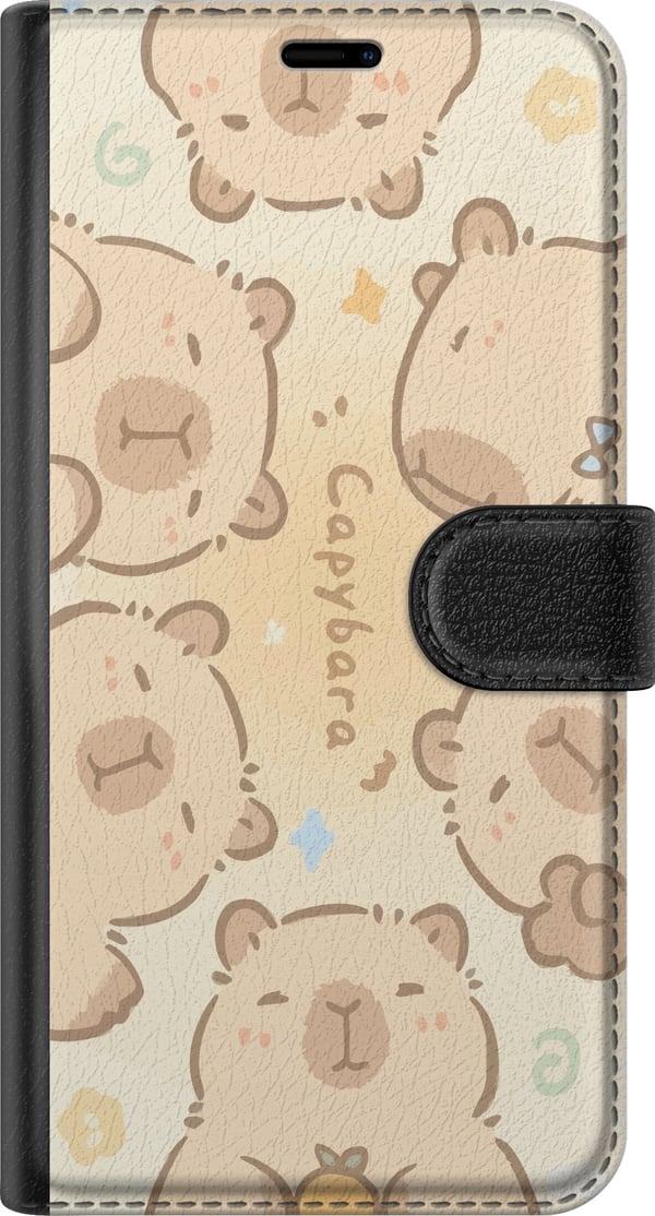 Kompatibelt Plånboksfodral till Samsung Galaxy S21+ 5G Capybara Cuties Pastell Design gulliga flodsvin i mjuka färger söt varm stil med charm och lek