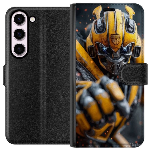 Kompatibel Tegnebogsetui til Samsung Galaxy S23 Bumblebee Transformers gul robot mecha sci-fi actionkriger detaljeret cyberpunkheltemotiv plakat