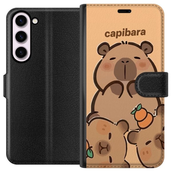 Kompatibelt Lommeboketui til Samsung Galaxy S23+ Capybara kawaii søt figur samleobjekt
