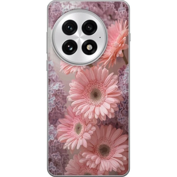 Kompatibel Mobilcover til OnePlus 13 Lyserøde blomster blomstermønsterdesign