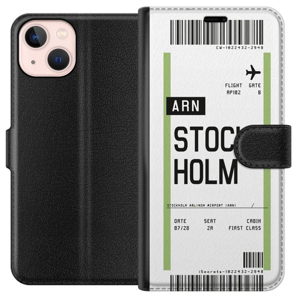 Kompatibelt Plånboksfodral till Apple iPhone 13 mini Stockholm Kompatibelt Plånboksfodral till Apple iPhone 13 mini Stockholm