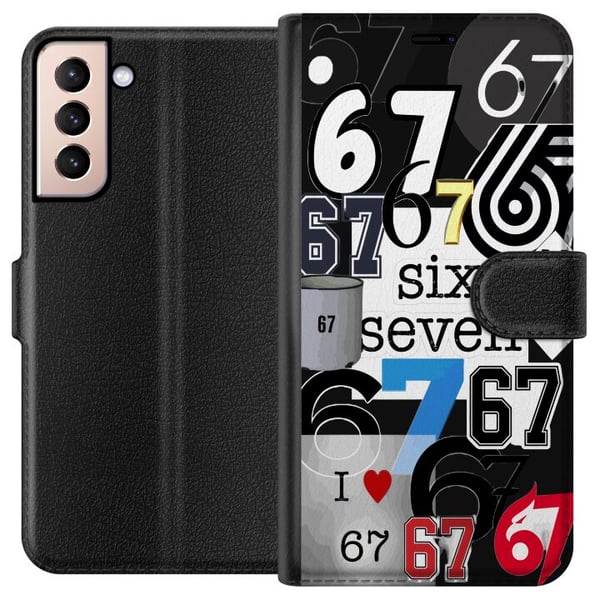 Yhteensopiva Lompakkokotelo Samsung Galaxy S21 67-meemi six seven -kollaasi – viraali internetmeemi trendikkäässä 6–7-tyylissä, modernilla grafiikall Yhteensopiva Lompakkokotelo Samsung Galaxy S21 67-meemi six seven -kollaasi – viraali internetmeemi trendikkäässä 6–7-tyylissä, modernilla grafiikall