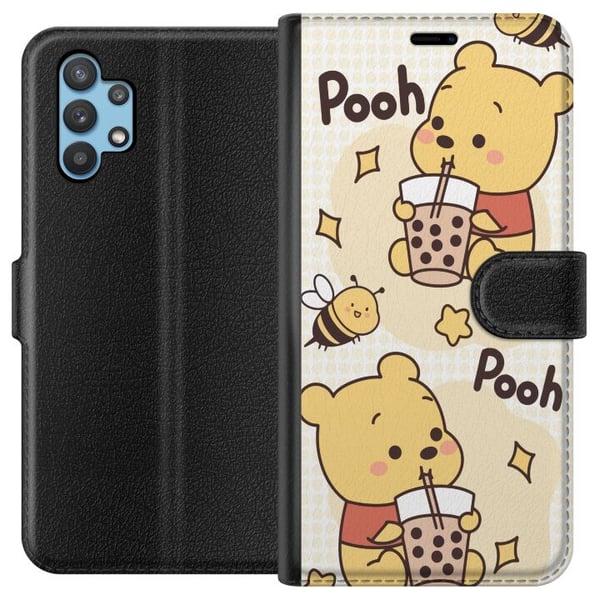 Kompatibelt Plånboksfodral till Samsung Galaxy A32 5G Nalle Pooh Style – klassiskt björnmotiv i ny tolkning Kompatibelt Plånboksfodral till Samsung Galaxy A32 5G Nalle Pooh Style – klassiskt björnmotiv i ny tolkning