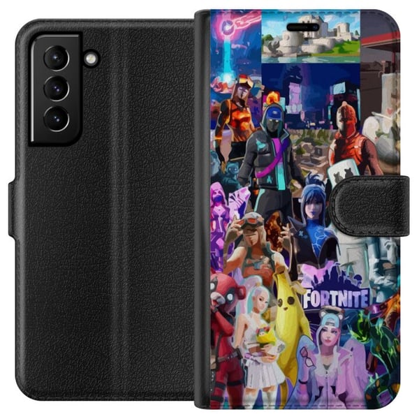 Kompatibelt Lommeboketui til Samsung Galaxy S21+ 5G Fortnite Kompatibelt Lommeboketui til Samsung Galaxy S21+ 5G Fortnite