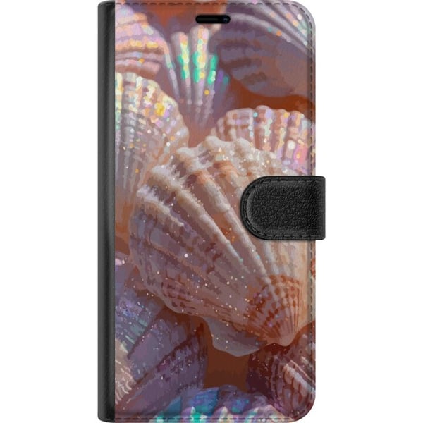 Kompatibel Tegnebogsetui til Samsung Galaxy S23 Muslingeskal glitrende design i pastel og skinnende nuancer inspireret af hav strand og sommerens smu