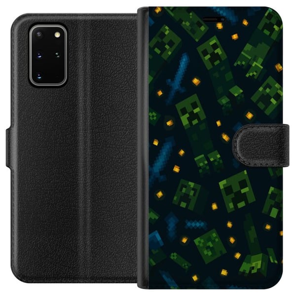 Kompatibel Tegnebogsetui til Samsung Galaxy S20+ Minecraft Dungeons Mob